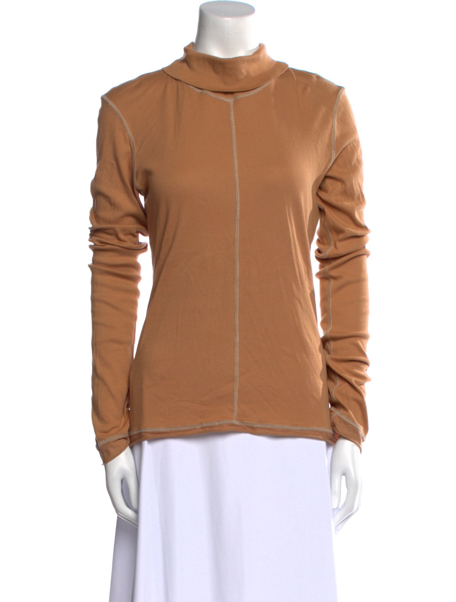 Alabama Chanin Mock Neck Long Sleeve Sweatshirt