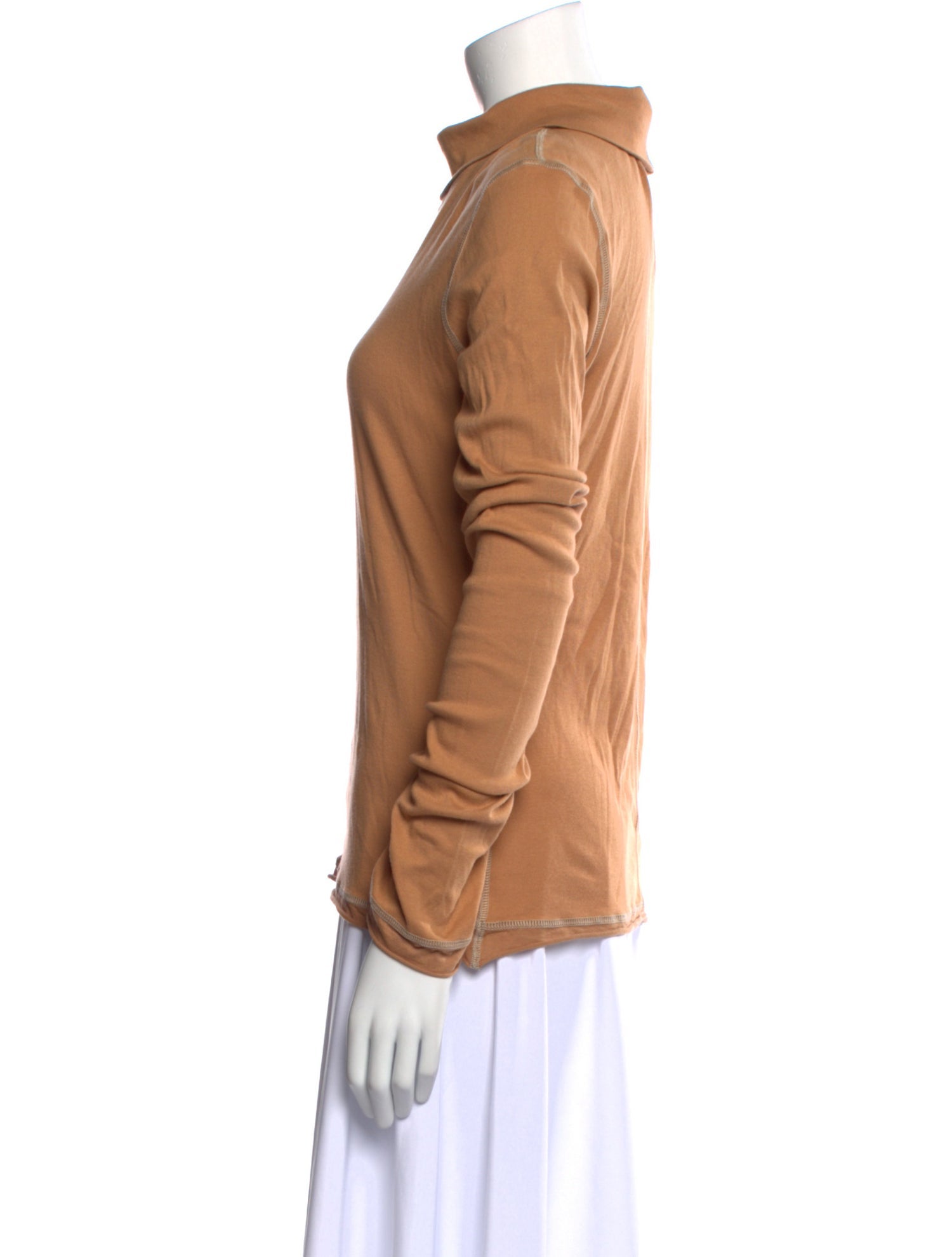 Alabama Chanin Mock Neck Long Sleeve Sweatshirt