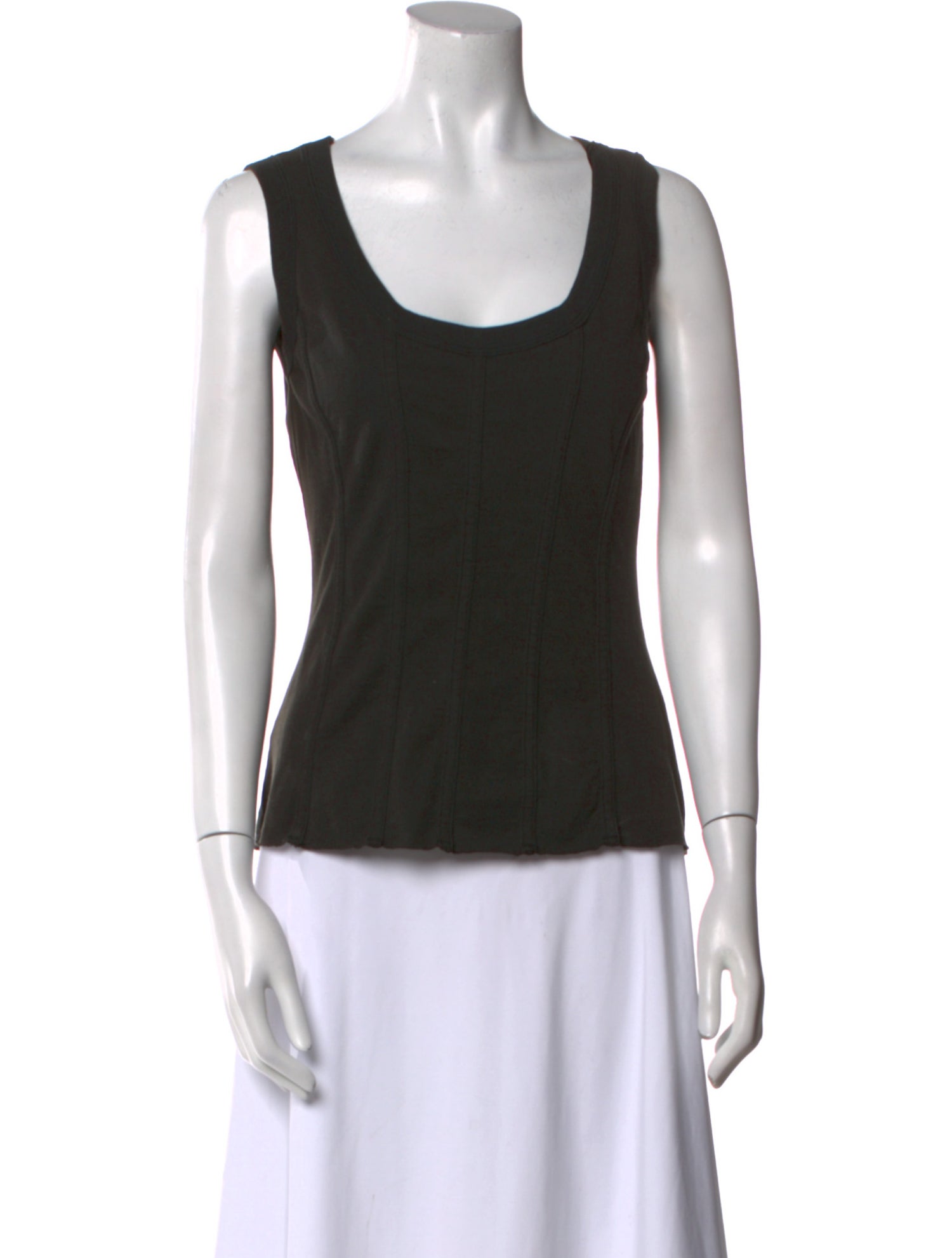 Alabama Chanin Scoop Neck Sleeveless Top