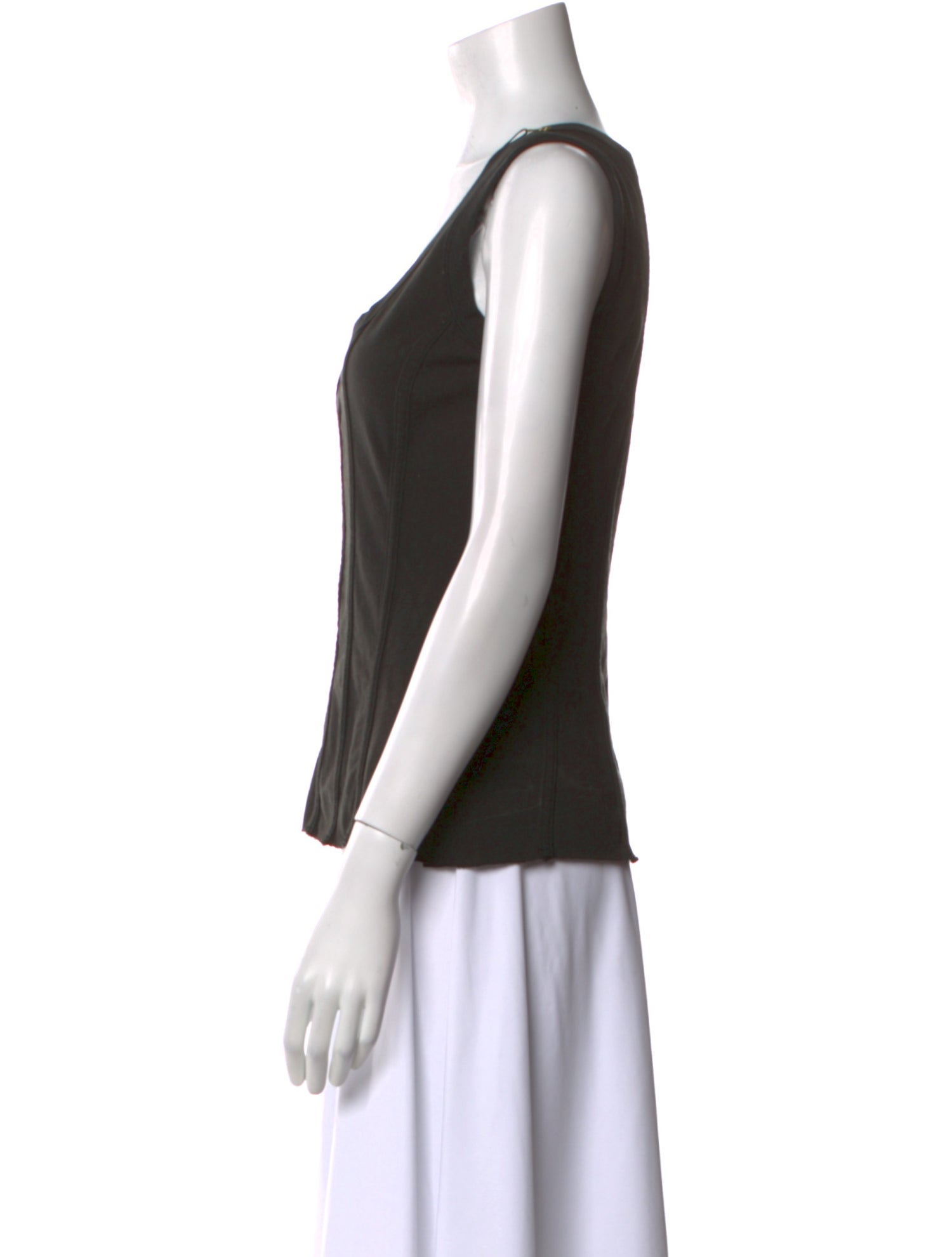 Alabama Chanin Scoop Neck Sleeveless Top