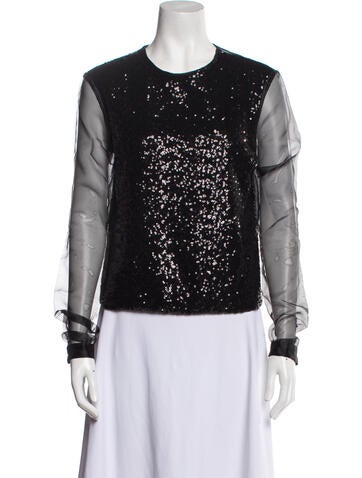 Alessandro Dell'Acqua Tops Crew Neck Long Sleeve Top Us4, It40 | S