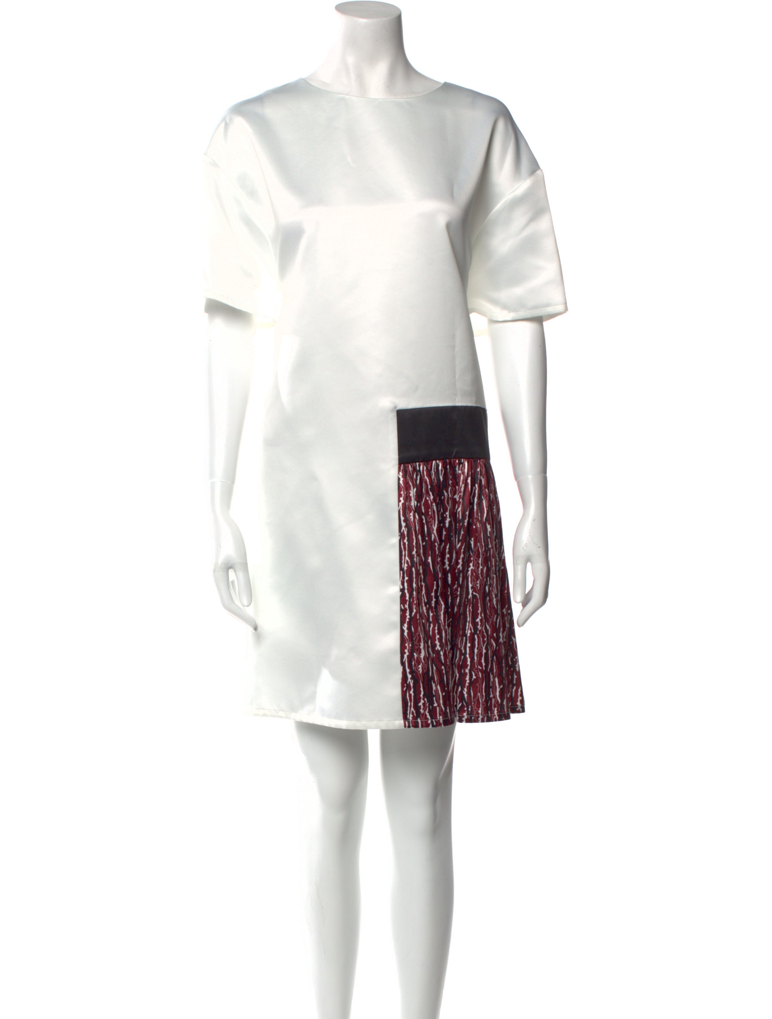 Alessandro Dell'Acqua Colorblock Pattern Mini Dress