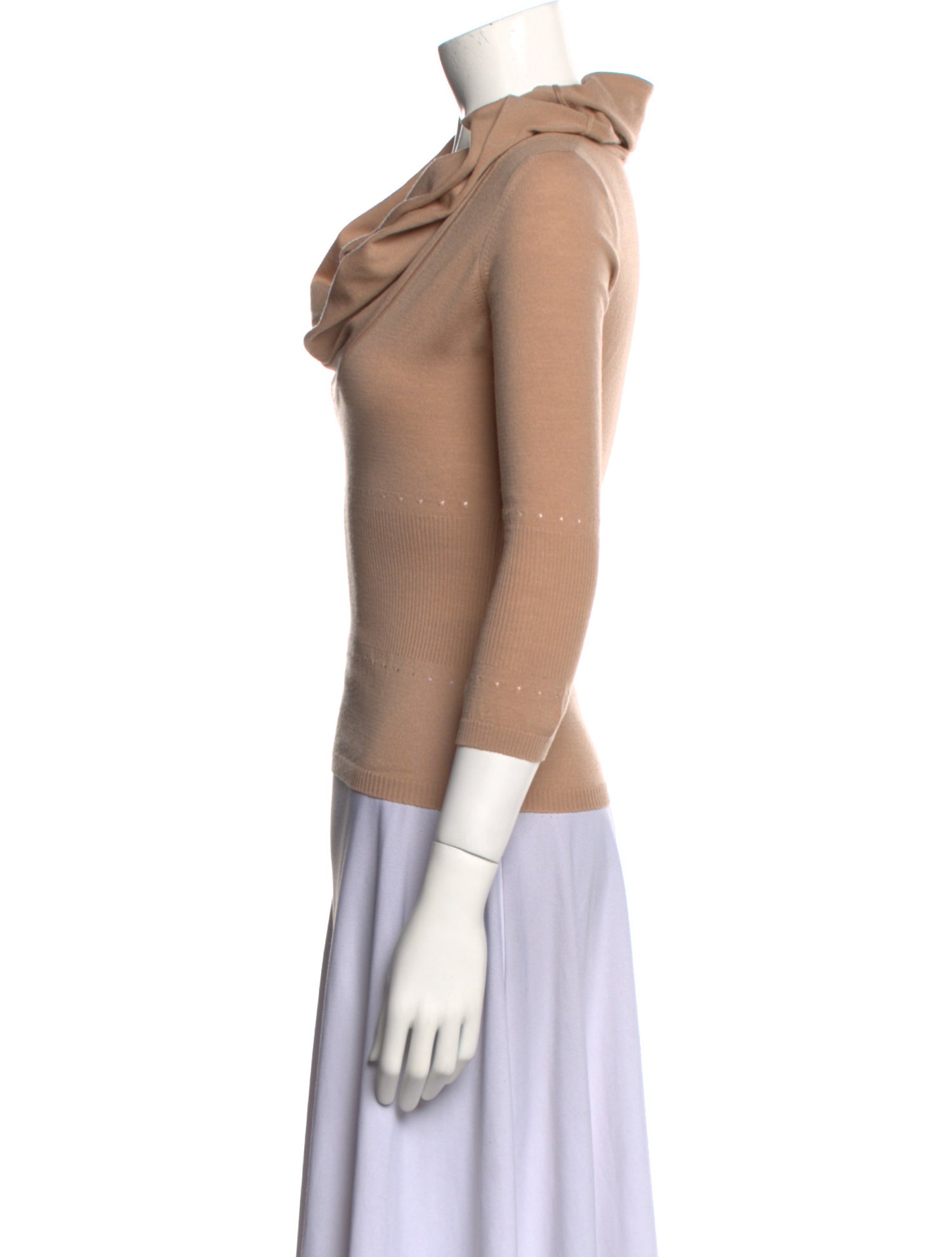 Alessandro Dell'Acqua Cowl Neck Three-Quarter Sleeve Top