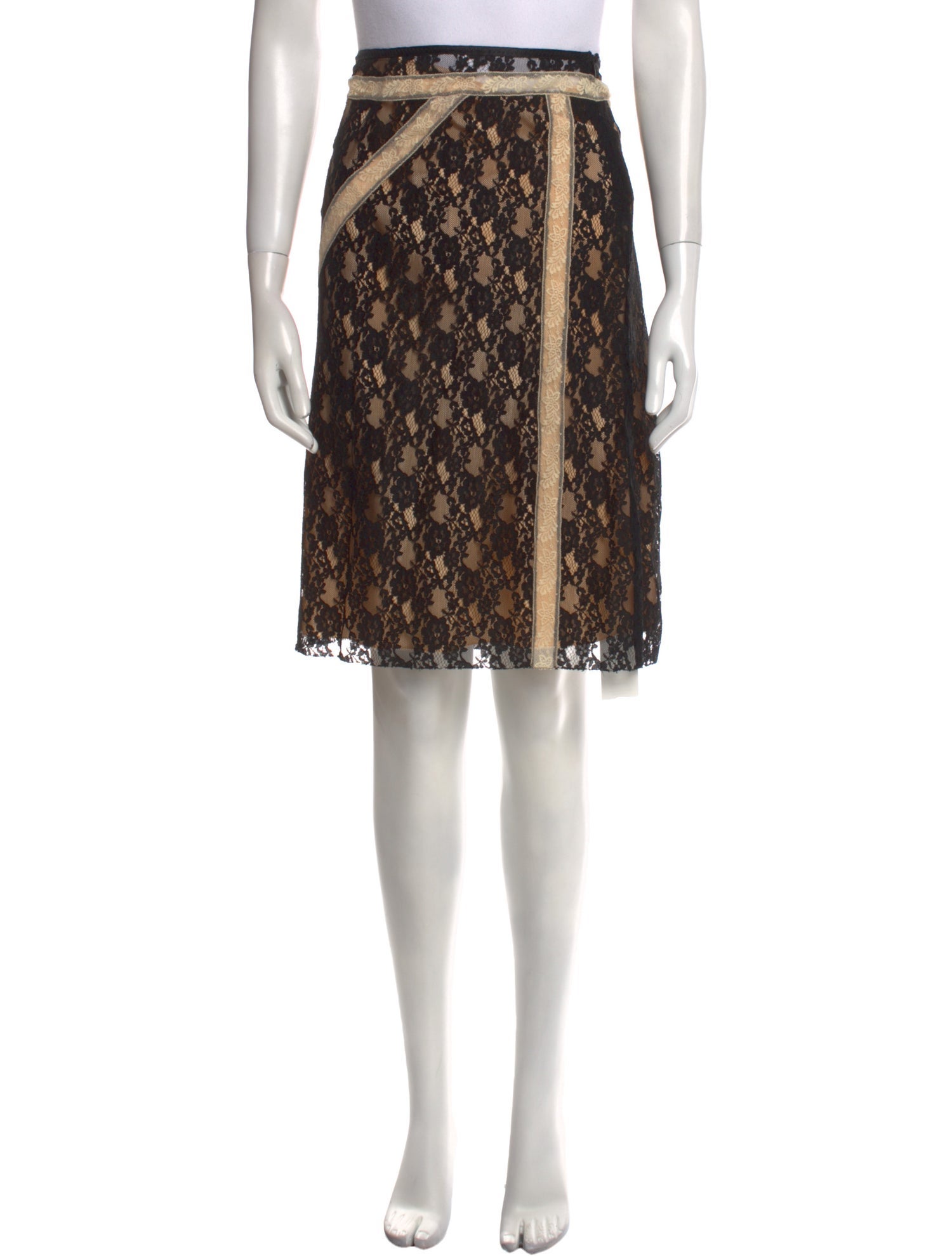 Alessandro Dell'Acqua Lace Pattern Knee-Length Skirt