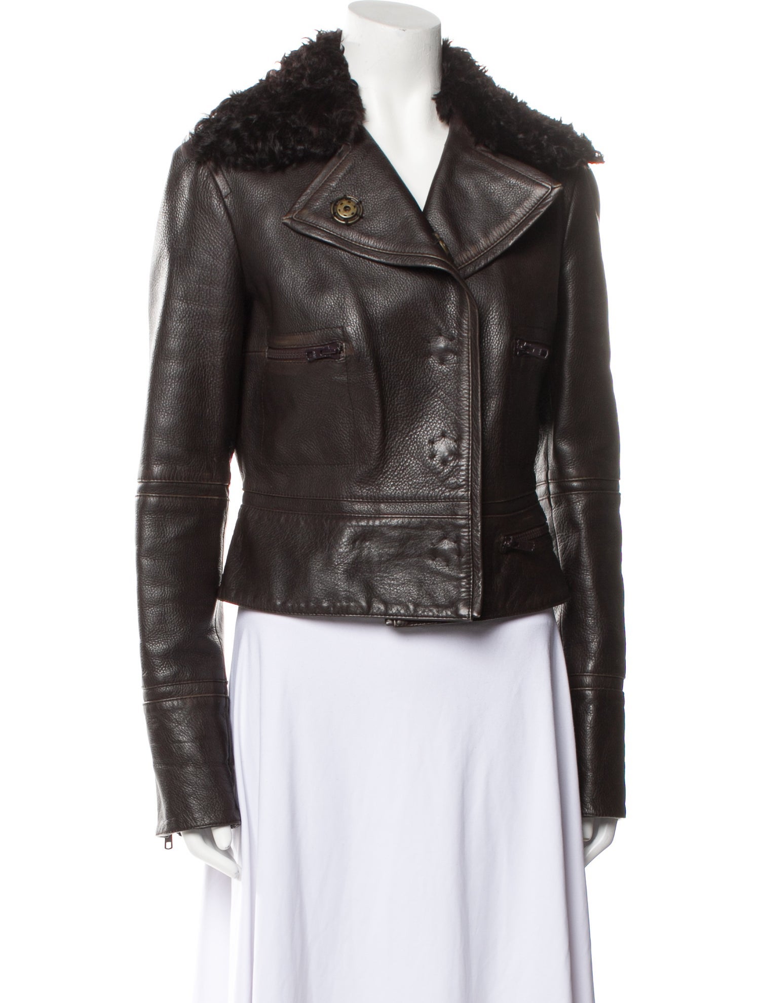 Alessandro Dell'Acqua Leather Biker Jacket