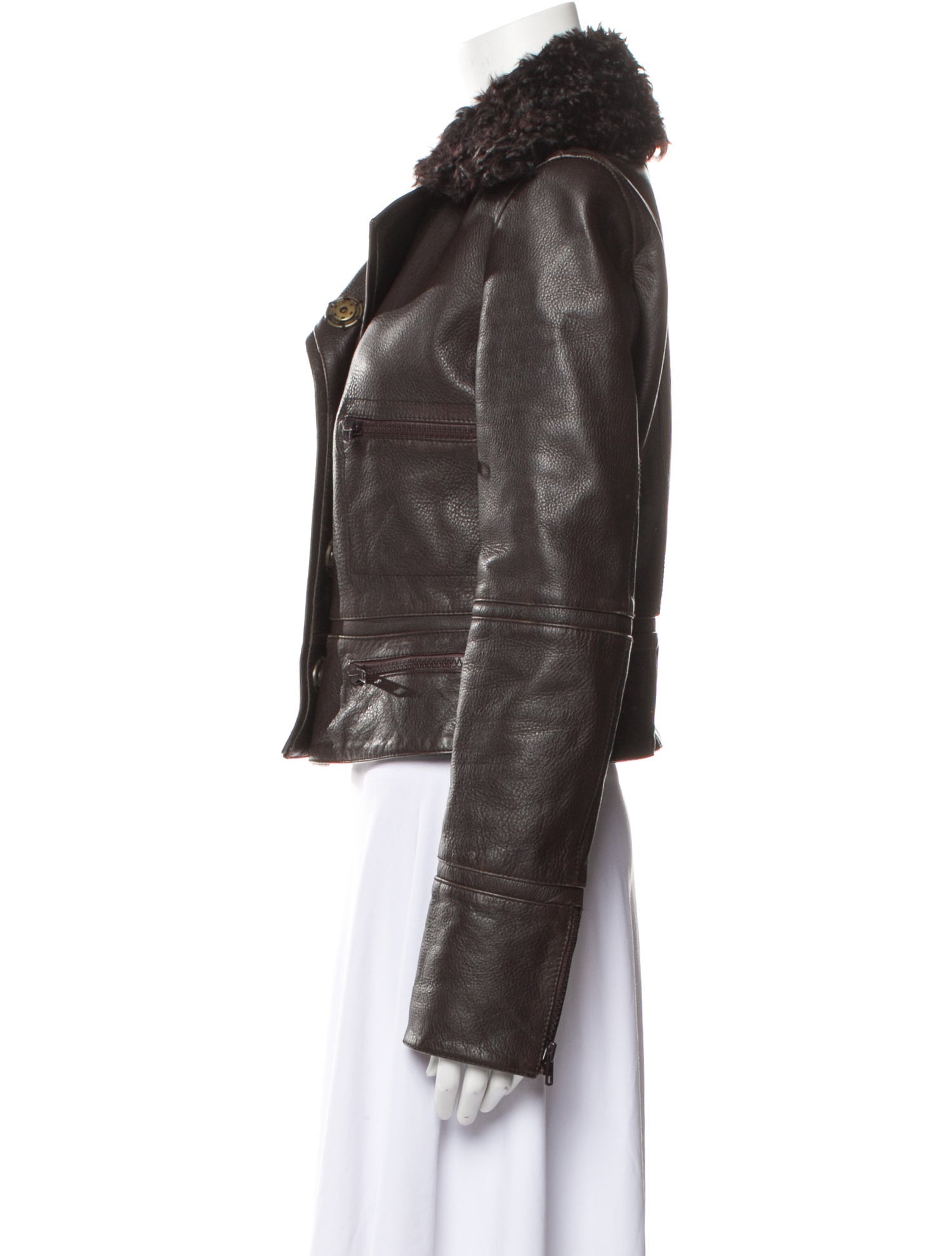 Alessandro Dell'Acqua Leather Biker Jacket