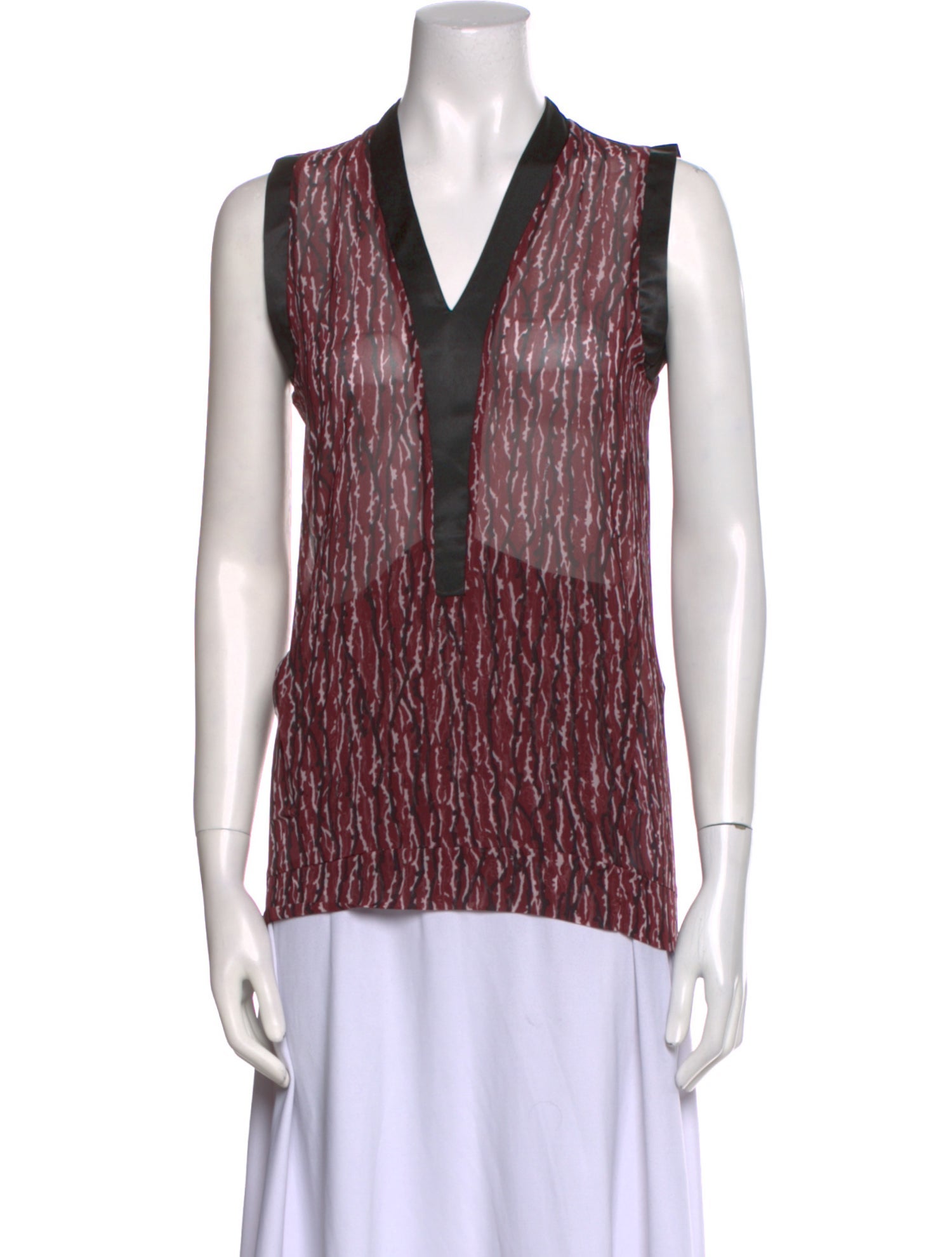 Alessandro Dell'Acqua Printed V-Neck Top w/ Tags