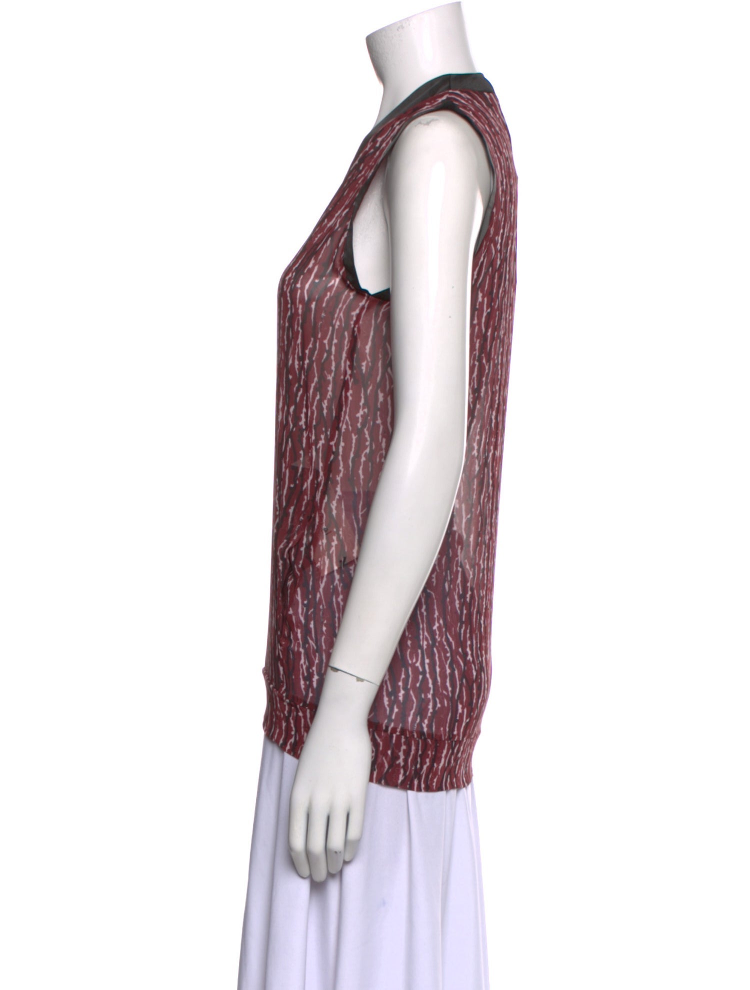 Alessandro Dell'Acqua Printed V-Neck Top w/ Tags