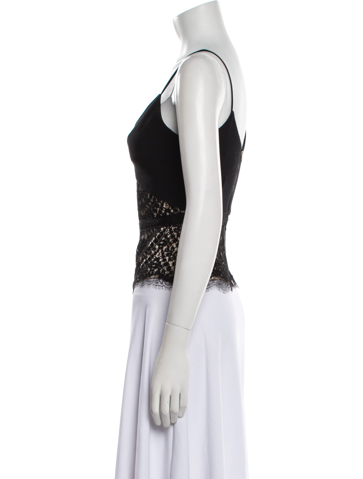 Alessandro Dell'Acqua Virgin Wool Lace Pattern Crop Top