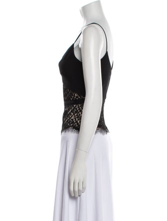 Alessandro Dell'Acqua Virgin Wool Lace Pattern Crop Top