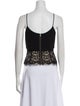 Alessandro Dell'Acqua Virgin Wool Lace Pattern Crop Top