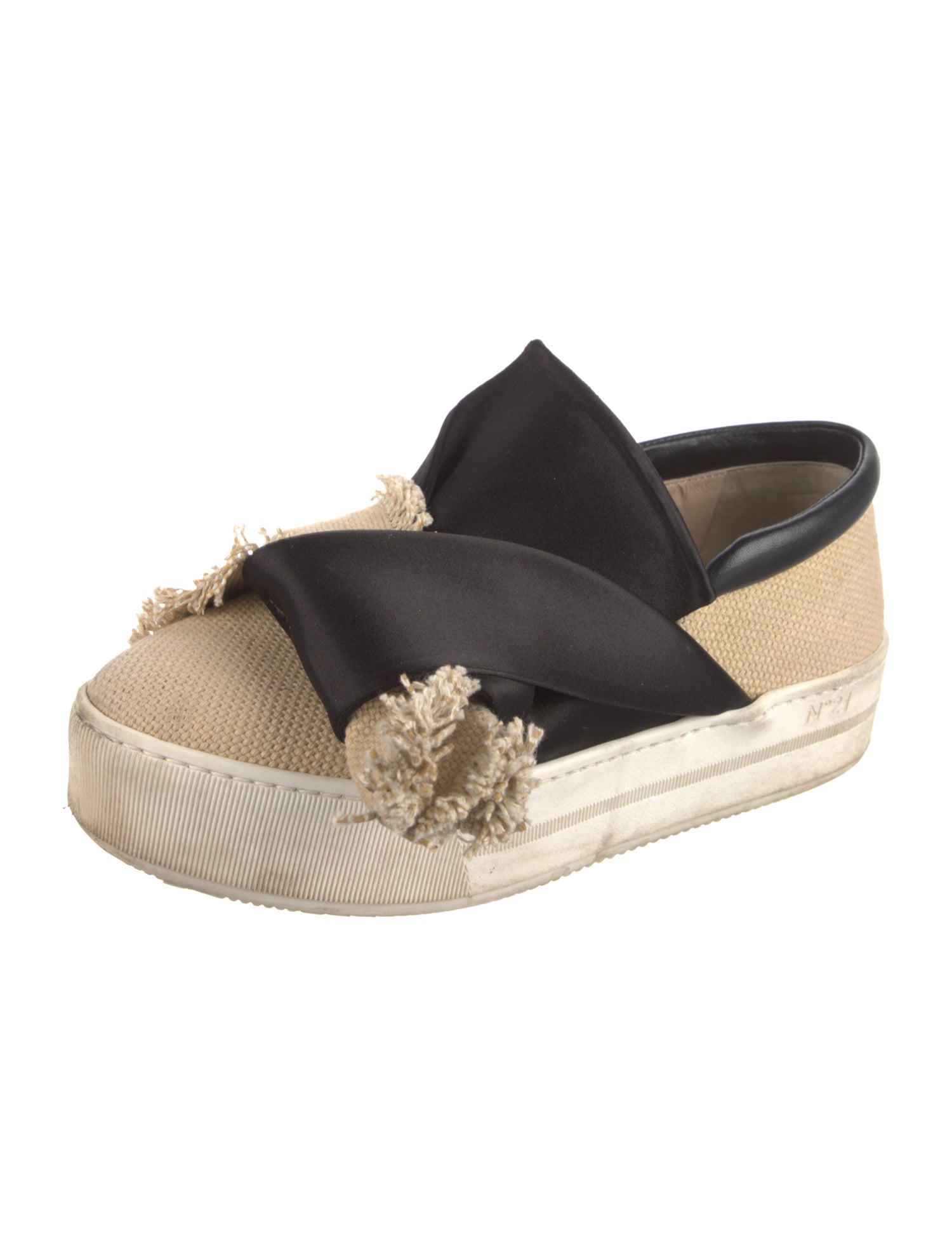 Nº 21 Canvas Colorblock Pattern Sneakers