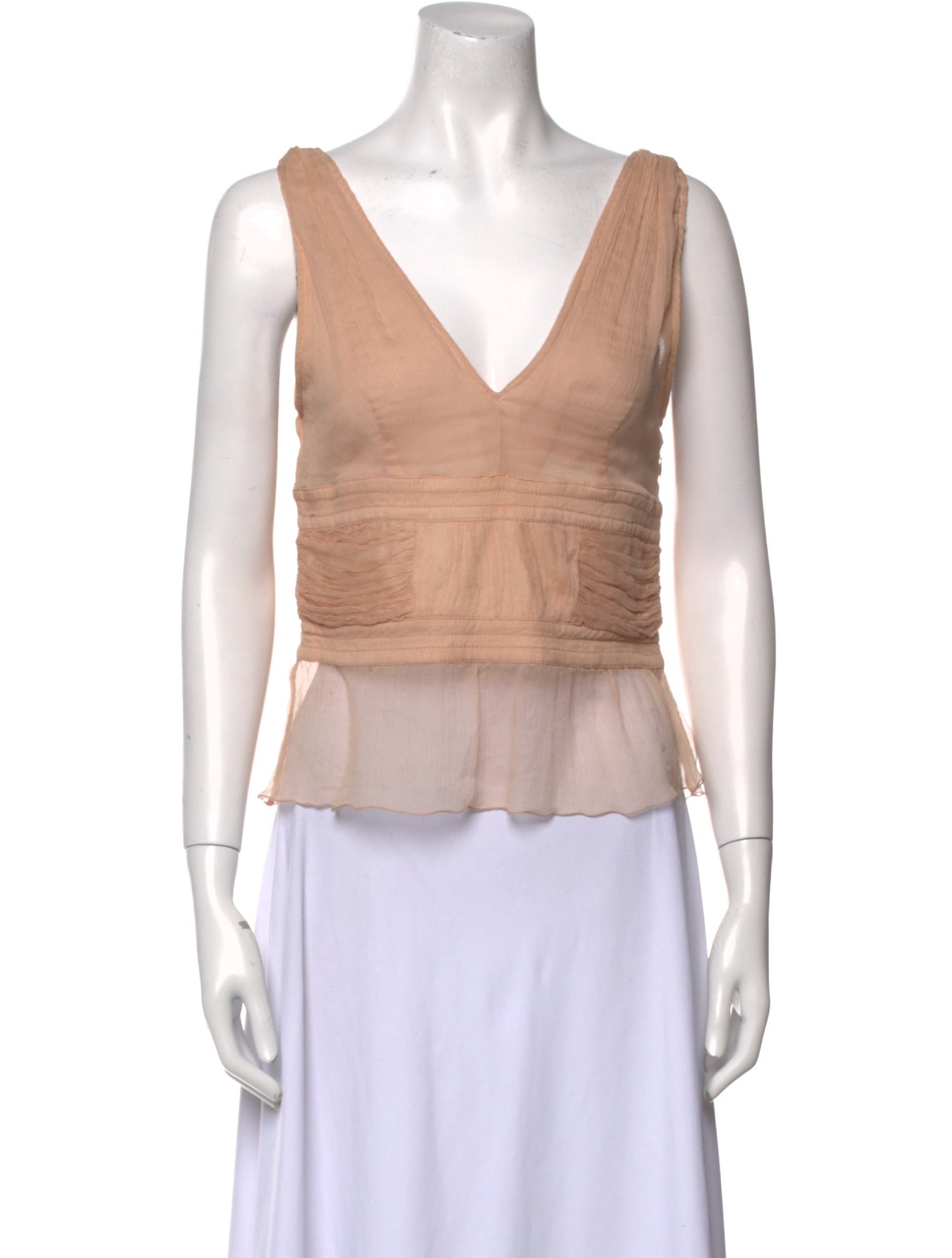 Alessandro Dell'Acqua V-Neck Sleeveless Crop Top