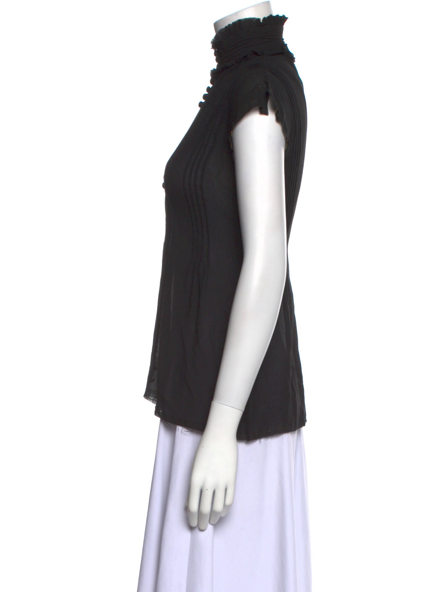 Alessandro Dell'Acqua Silk Mock Neck Blouse