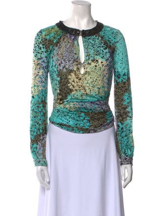 Alessandro Dell'Acqua Printed Crew Neck Top