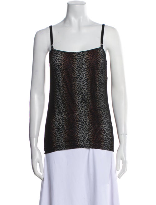 Alessandro Dell'Acqua Animal Print Square Neckline Top