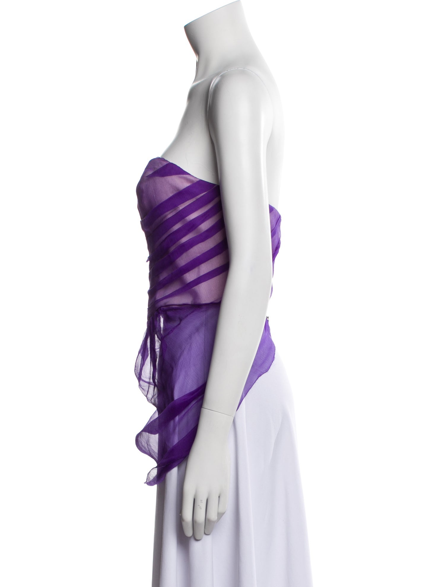 Alessandro Dell'Acqua Silk Strapless Top