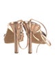 Alessandro Dell'Acqua Embossed Leather Animal Print Sandals