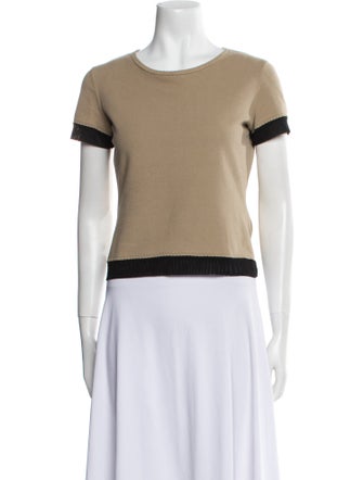 Alessandro Dell'Acqua Crew Neck Short Sleeve Crop Top