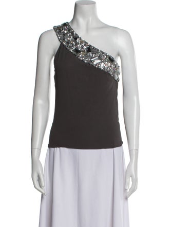 Alessandro Dell'Acqua Silk One-Shoulder Top