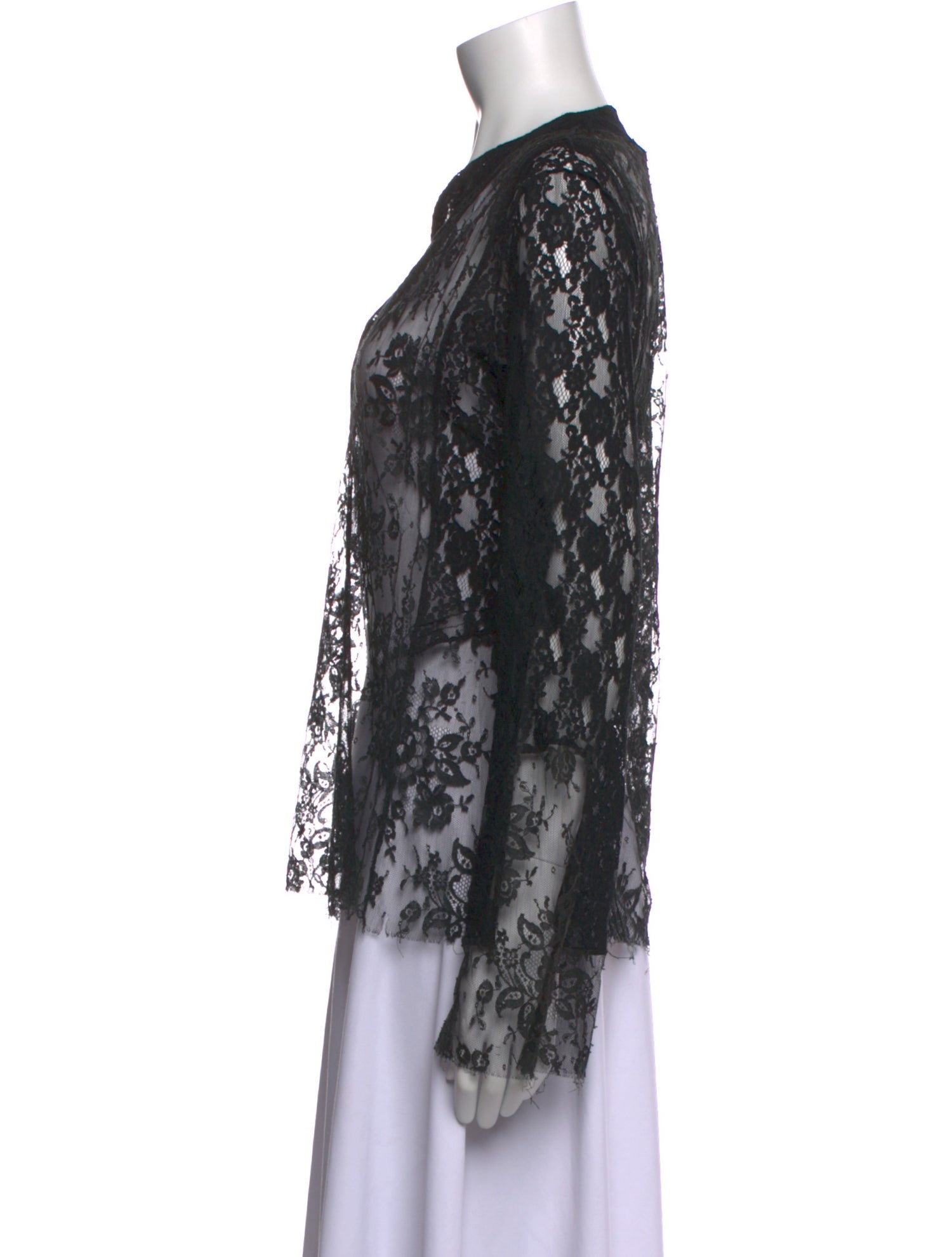 Alessandro Dell'Acqua Lace Pattern V-Neck Blouse