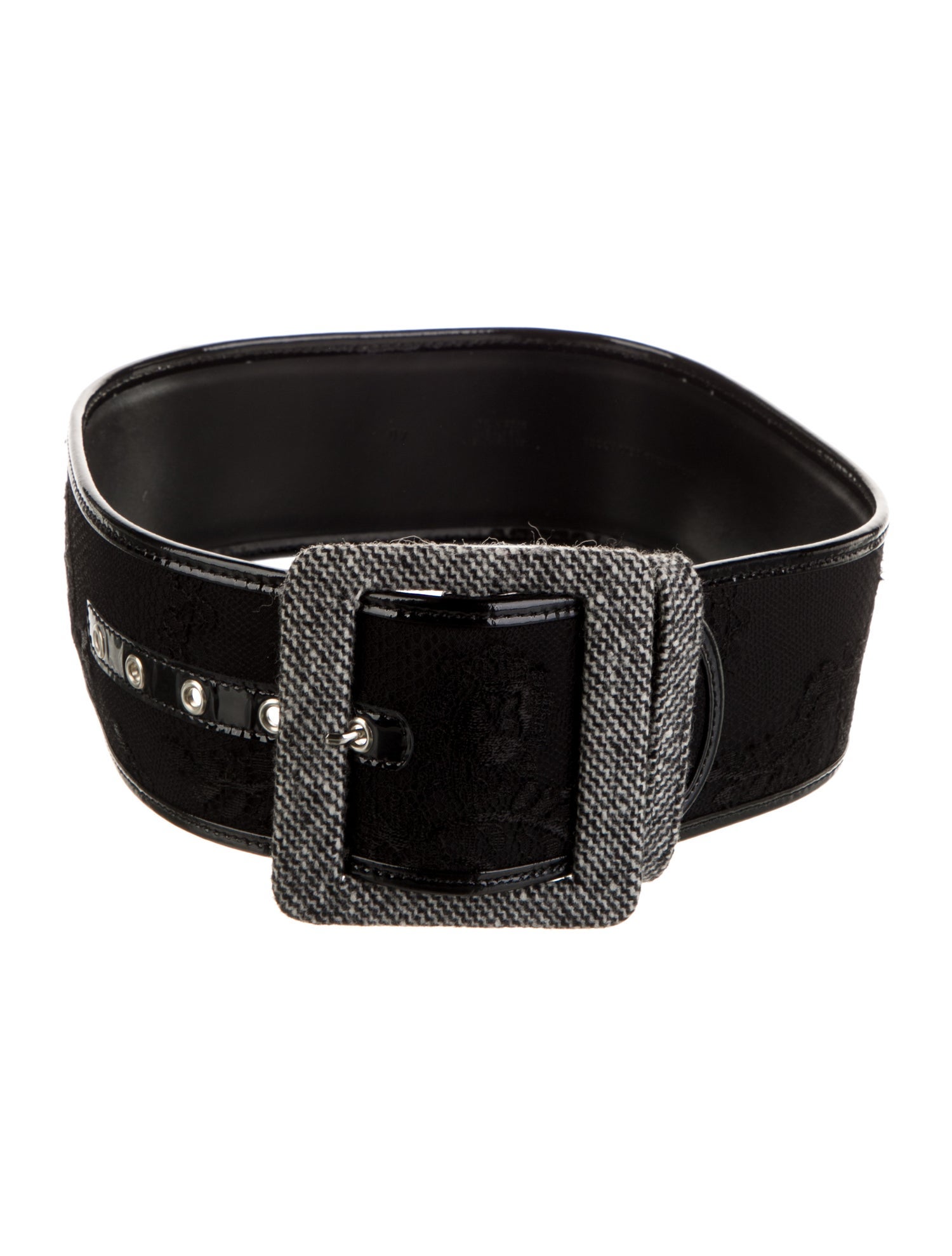 Alessandro Dell'Acqua Wide Leather Waist Belt