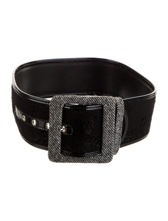 Alessandro Dell'Acqua Wide Leather Waist Belt