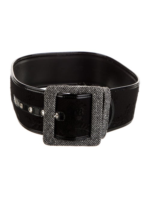 Alessandro Dell'Acqua Wide Leather Waist Belt