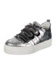 Alessandro Dell'Acqua Leather Glitter Accents Sneakers