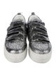 Alessandro Dell'Acqua Leather Glitter Accents Sneakers