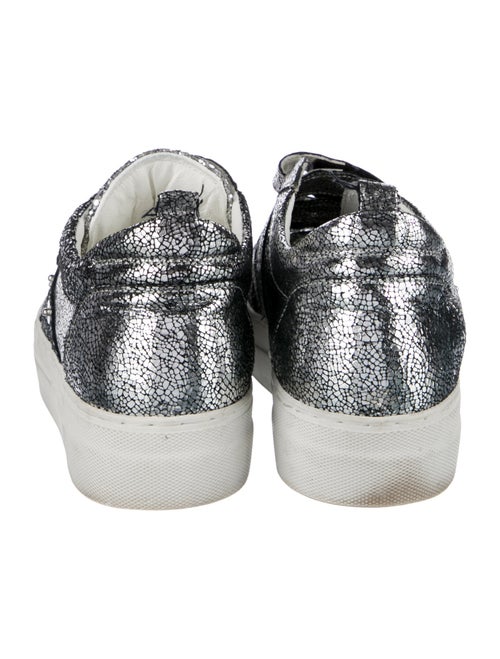 Alessandro Dell'Acqua Leather Glitter Accents Sneakers