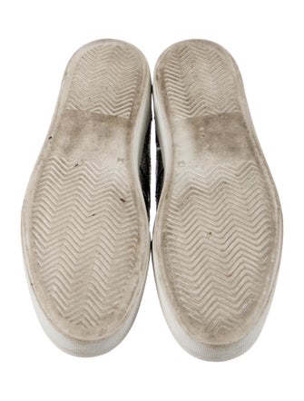 Alessandro Dell'Acqua Leather Glitter Accents Sneakers