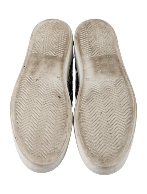 Alessandro Dell'Acqua Leather Glitter Accents Sneakers