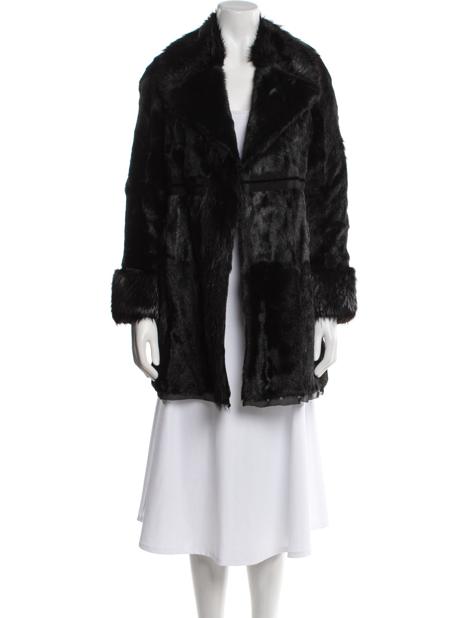 Alessandro Dell'Acqua Leather Fur Coat