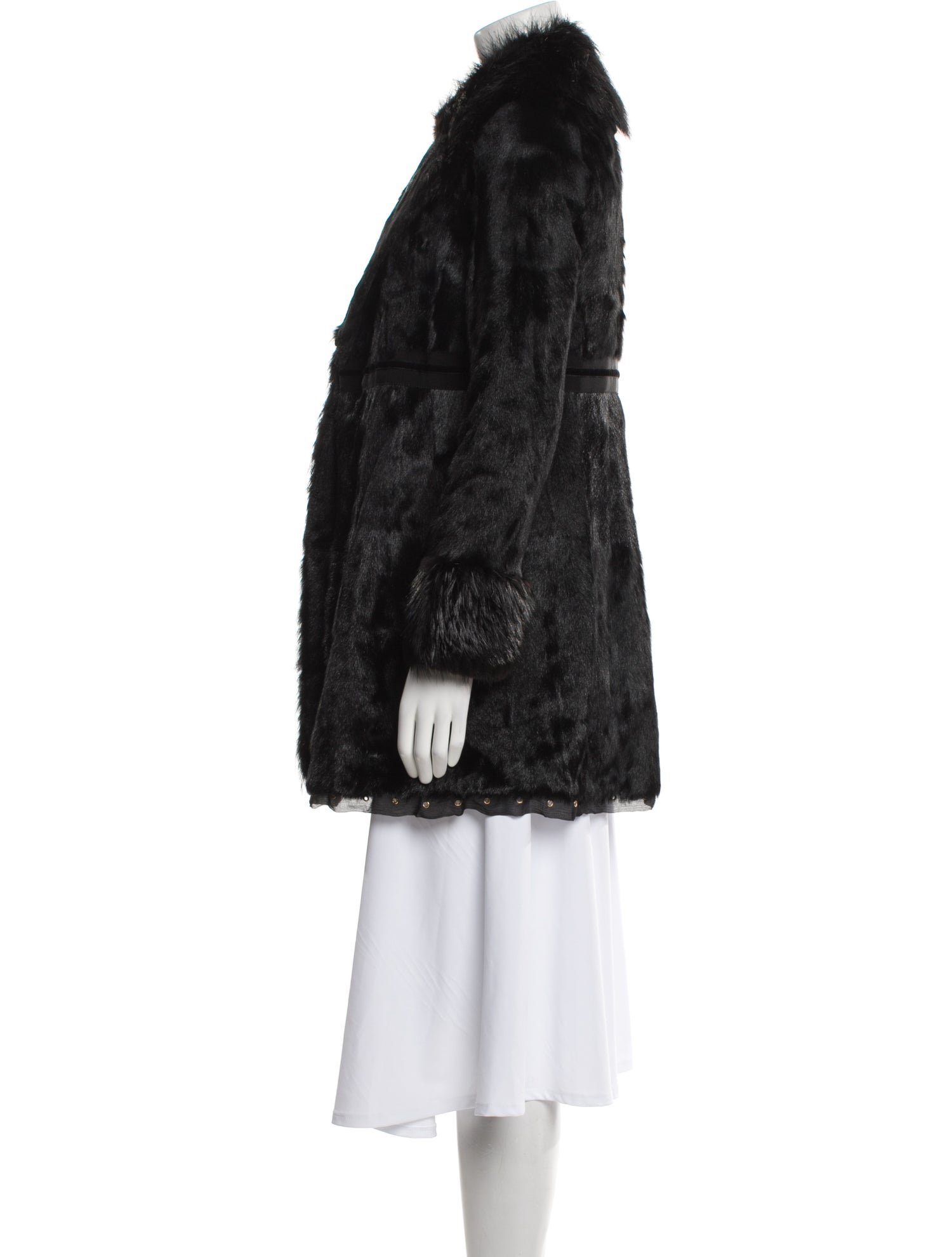 Alessandro Dell'Acqua Leather Fur Coat
