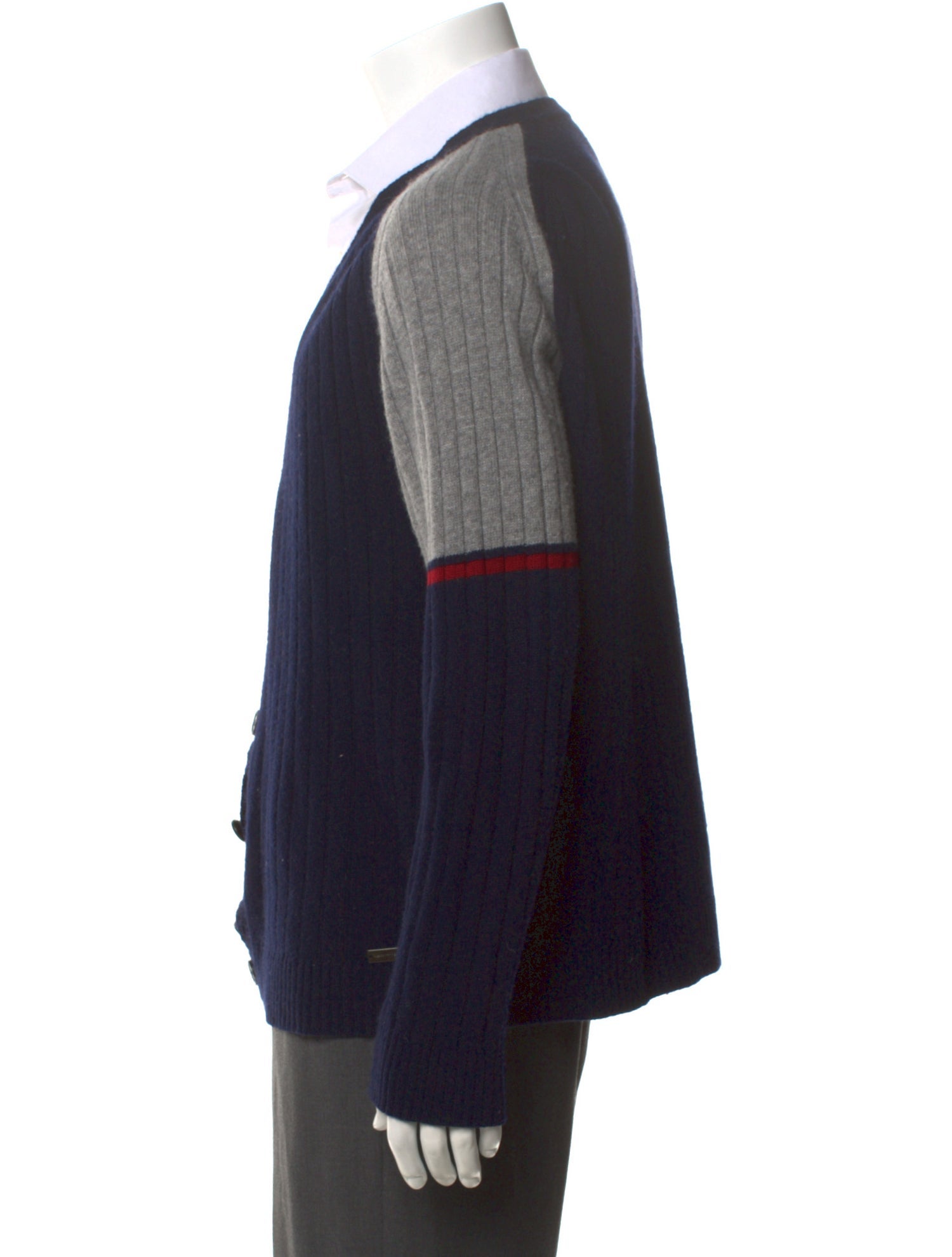 Alessandro Dell'Acqua Colorblock Pattern V-Neck Cardigan