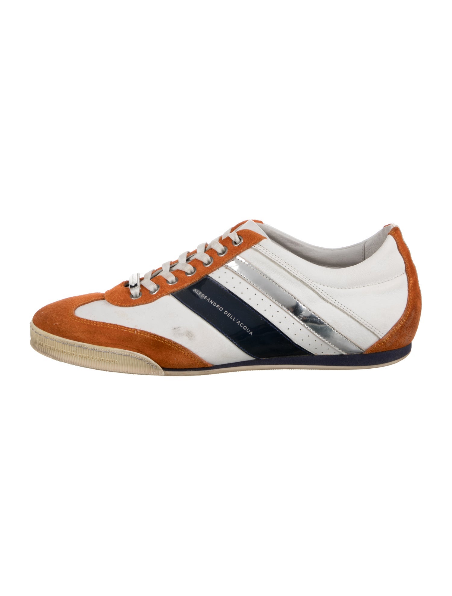 Alessandro Dell'Acqua Leather Printed Sneakers