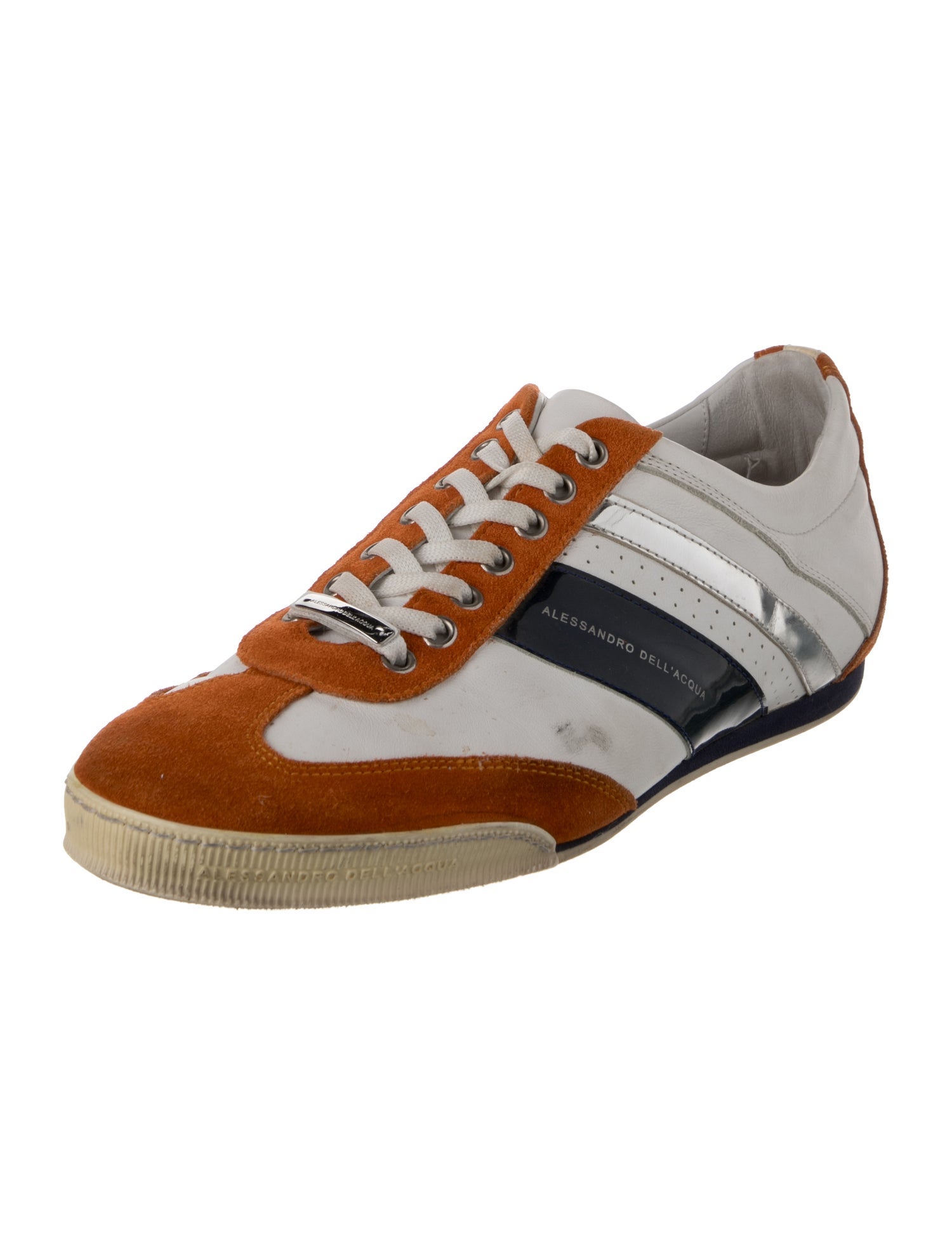 Alessandro Dell'Acqua Leather Printed Sneakers