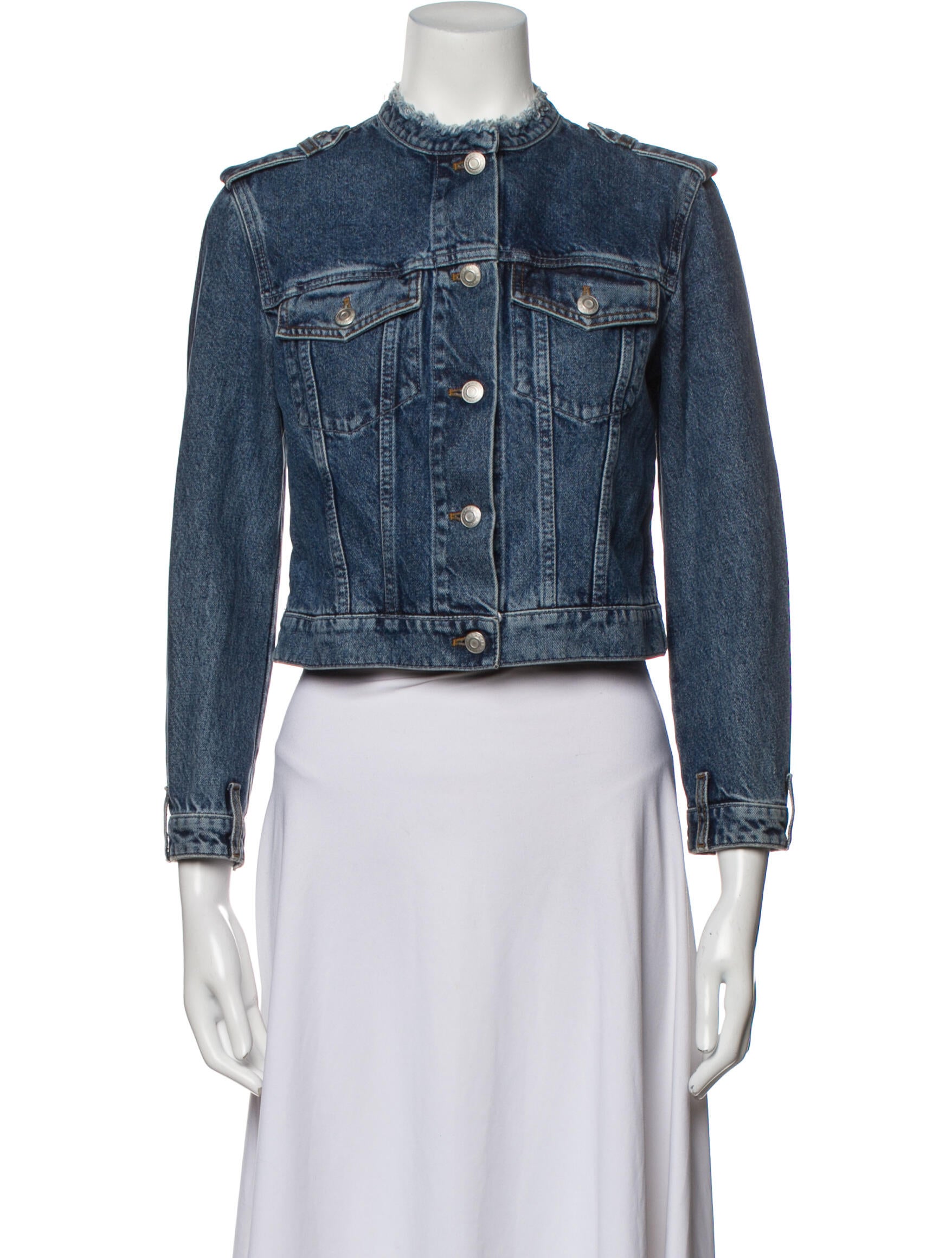 Alexander McQueen Denim Jacket Blue Jackets, Clothing ALE138643