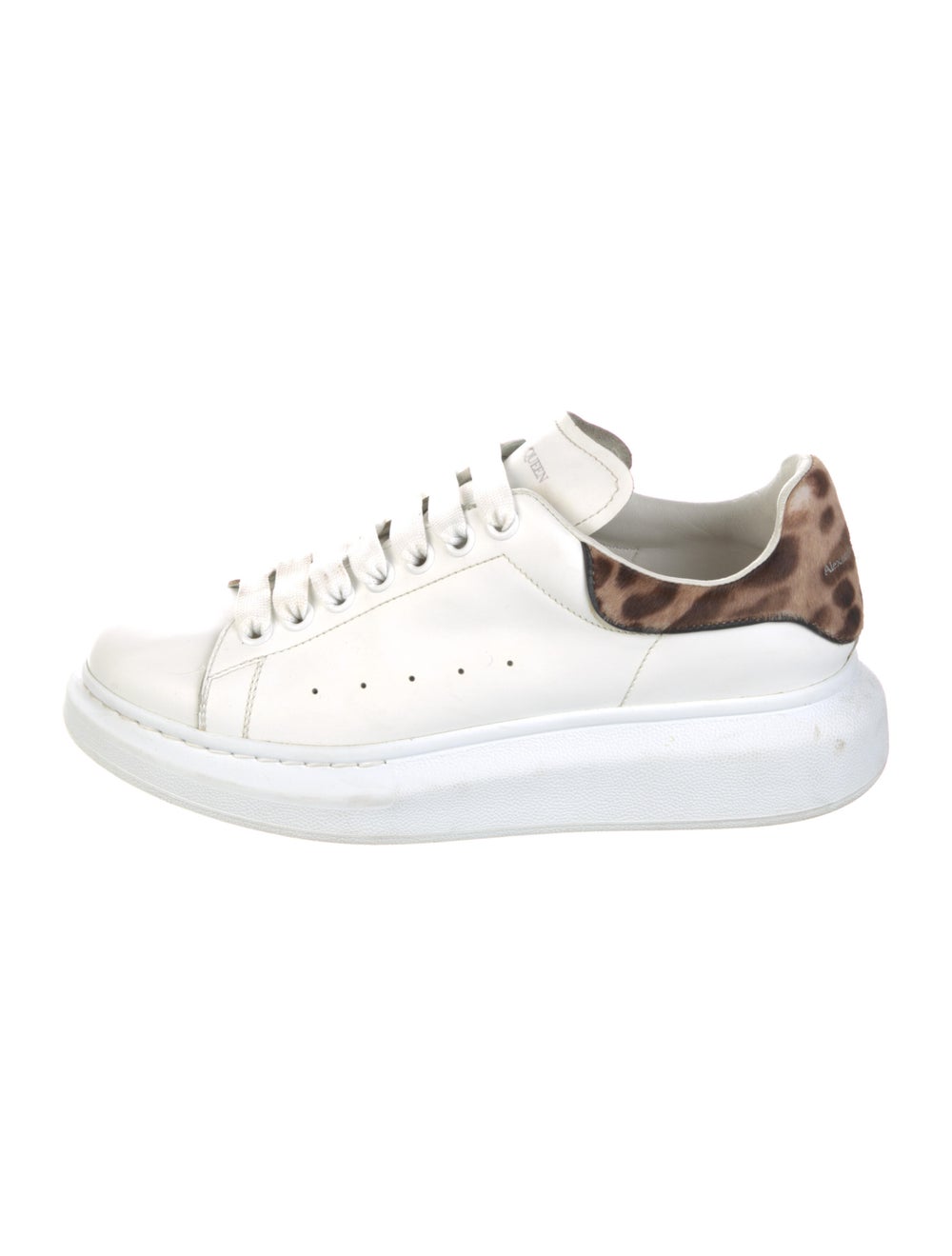 Alexander McQueen Leather Animal Print Sneakers - image 1