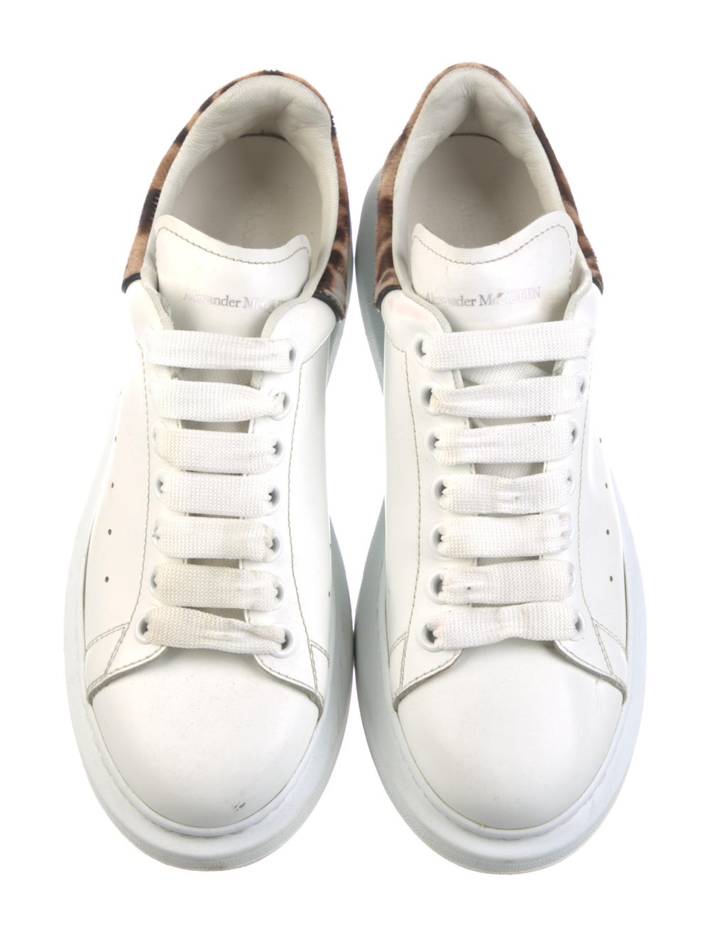 Alexander McQueen Leather Animal Print Sneakers - image 3
