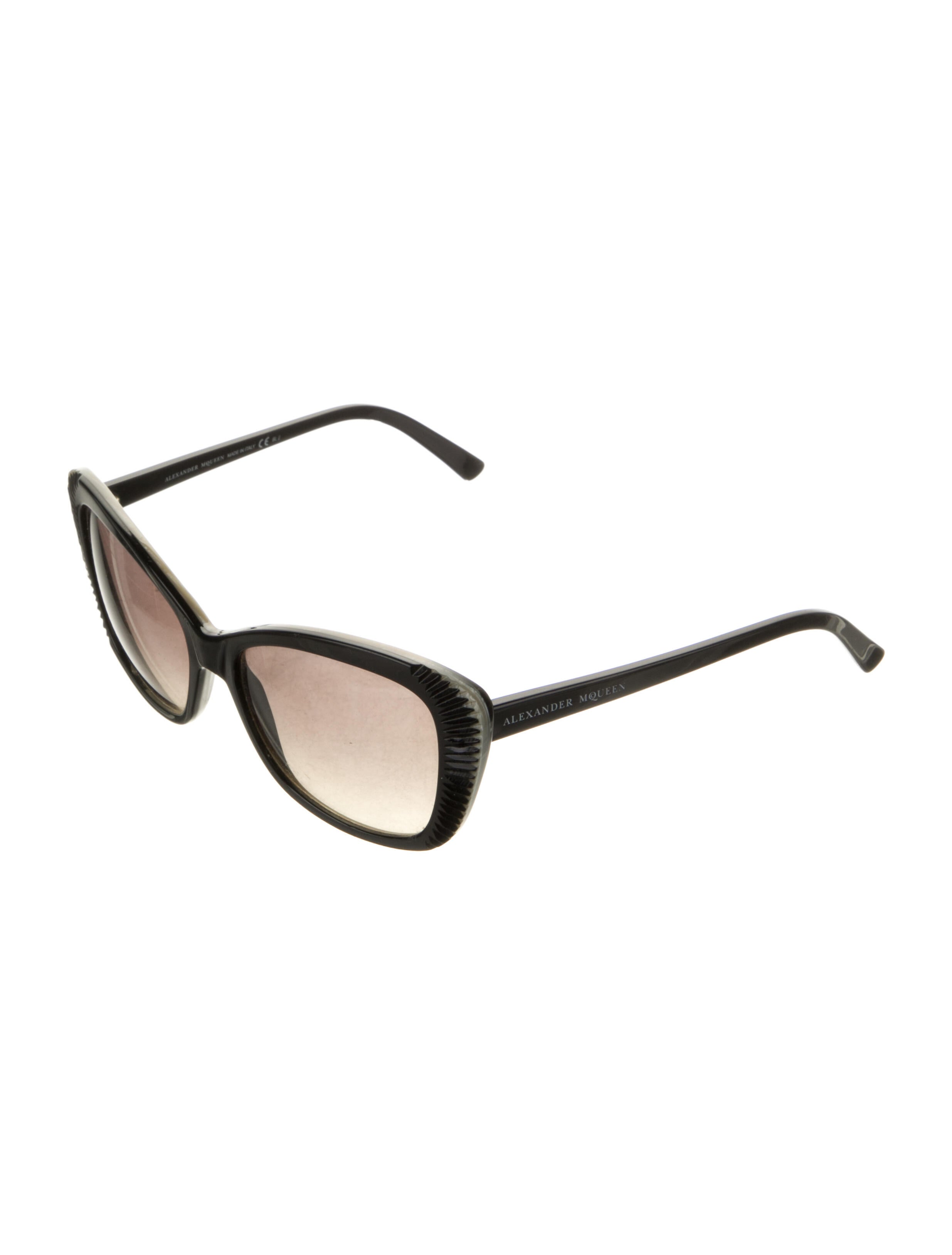 Alexander McQueen CatEye Tinted Black Sunglasses, Accessories