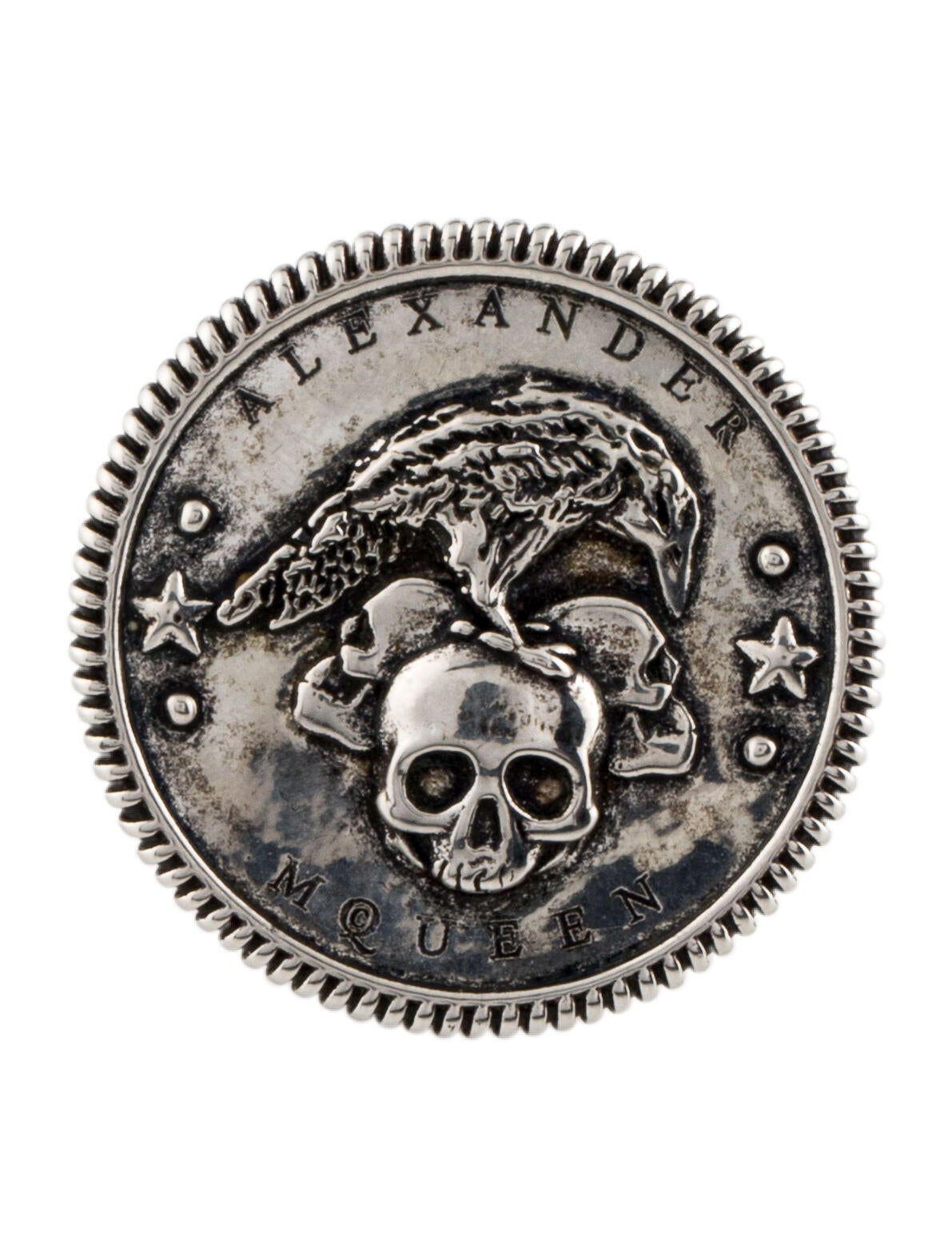 Alexander McQueen Crow Medallion Ring - Signet Ring, Rings Alexander McQueen Crow Medallion Ring - Signet Ring, Rings