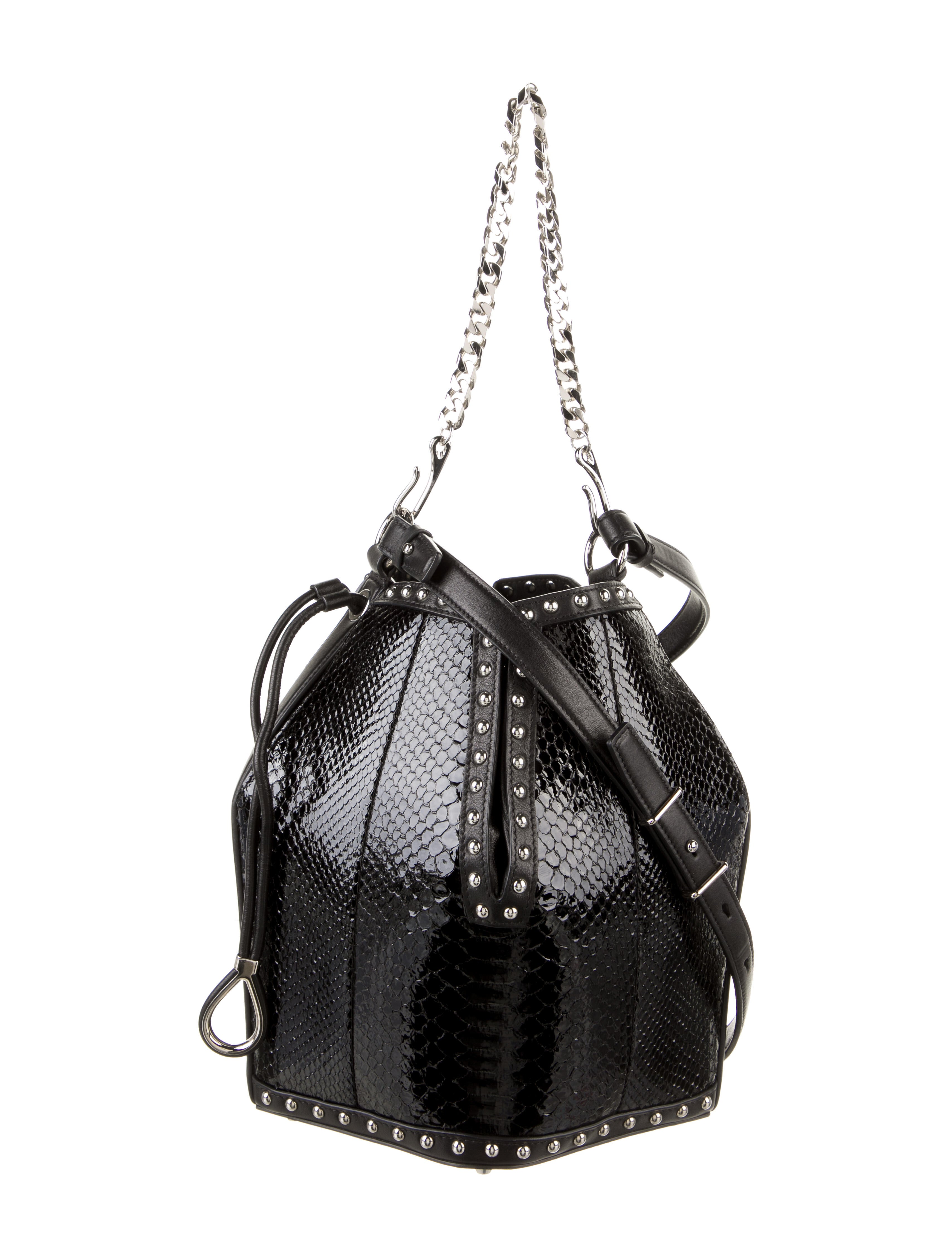 Alexander McQueen Python Bucket Bag