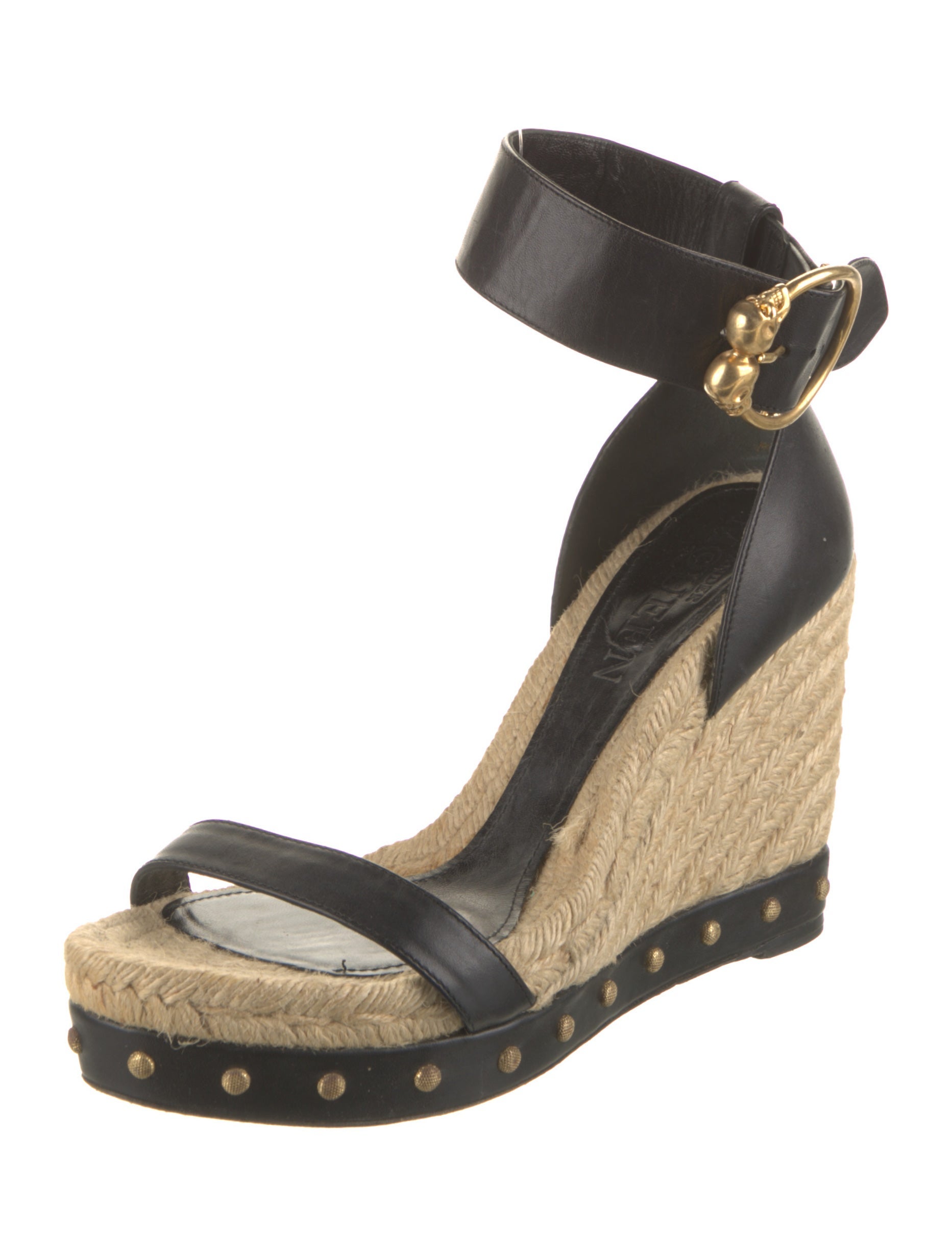 Alexander McQueen Skull Leather Espadrilles