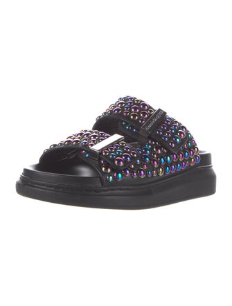 Alexander McQueen Leather Printed Slides