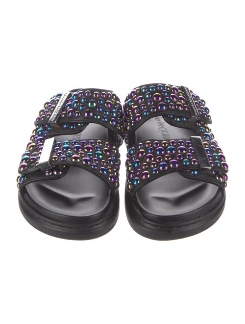 Alexander McQueen Leather Printed Slides