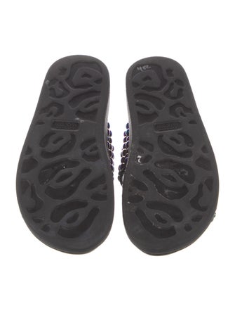 Alexander McQueen Leather Printed Slides