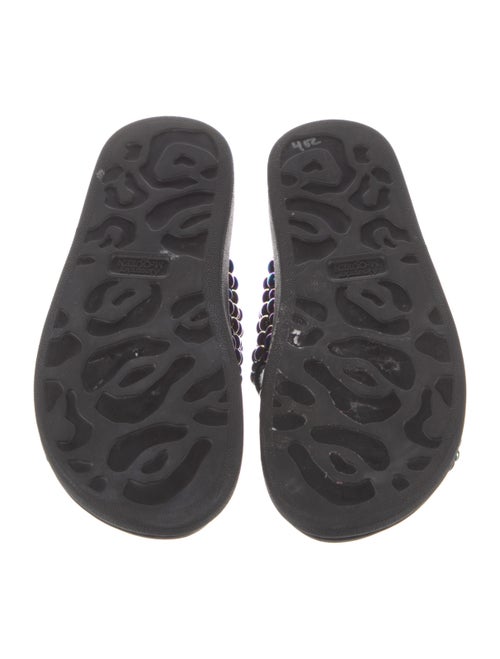 Alexander McQueen Leather Printed Slides