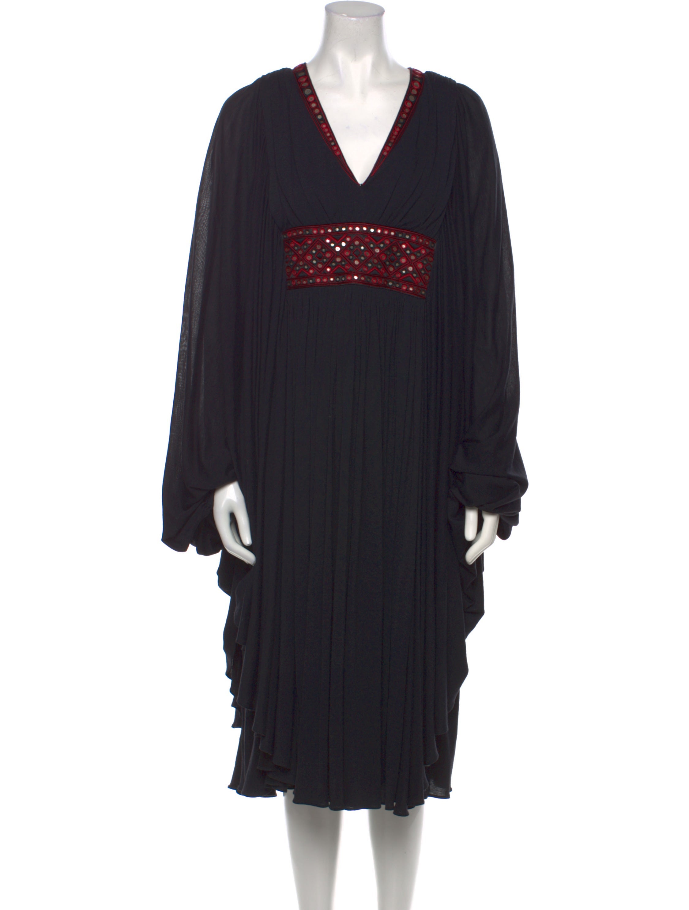 Alexander McQueen Vintage Midi Length Dress Black Dresses, Clothing
